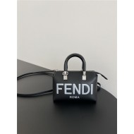 Fendi By The Way Mini Boston bag leather Black-White High