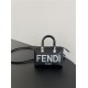 Fendi By The Way Mini Boston bag leather Black-White High