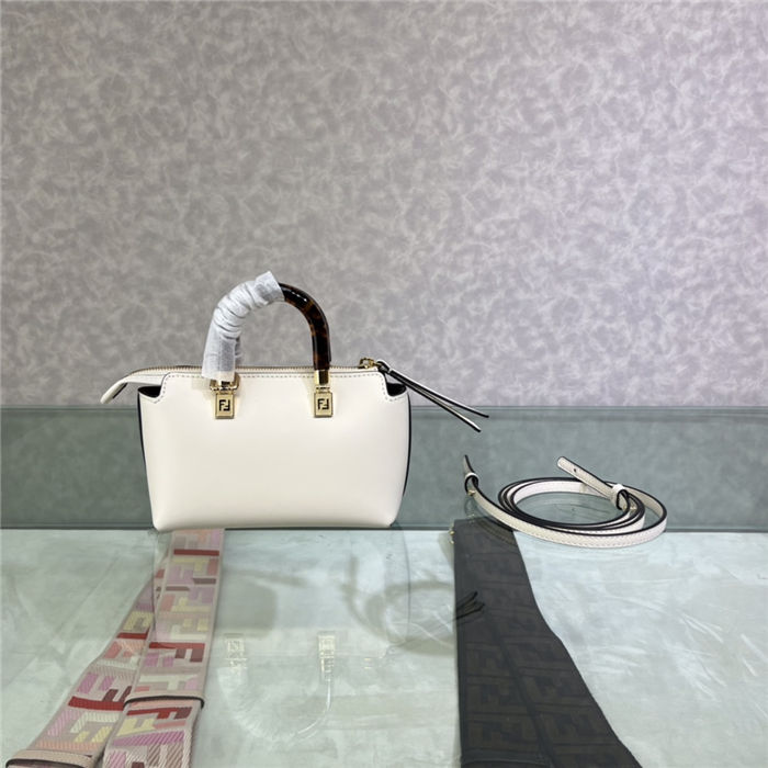 Fendi By The Way Mini Boston bag leather White High