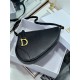 SADDLE SHOULDER POUCH Goatskin Black High