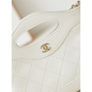 Chanel 31 Mini BAG Calfskin & Gold-Tone Metal AP3656 White A