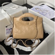 Chanel 31 Mini BAG Calfskin & Gold-Tone Metal AP3656 Beige A