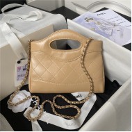 Chanel 31 Mini BAG Calfskin & Gold-Tone Metal AP3656 Beige A