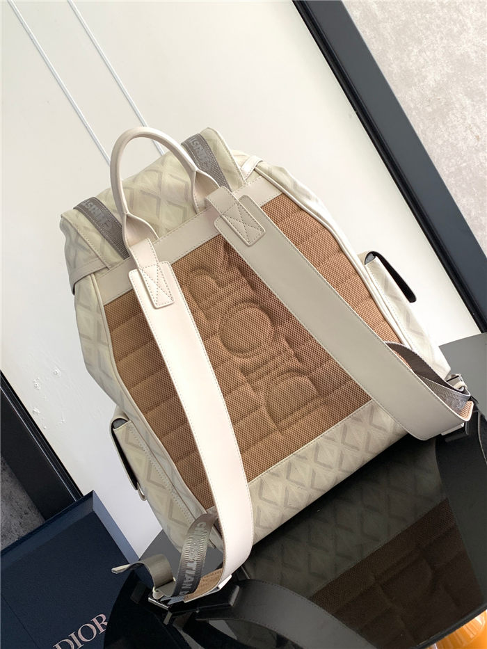 Dior Hit The Road Backpack Large CD Diamond Canvas Natural High