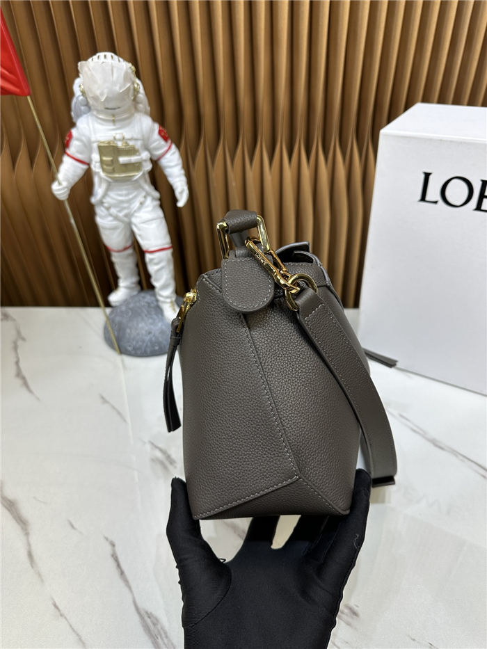 Small Puzzle bag in soft grained calfskin Dark Grey High