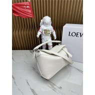 Small Puzzle bag in soft grained calfskin Soft White High