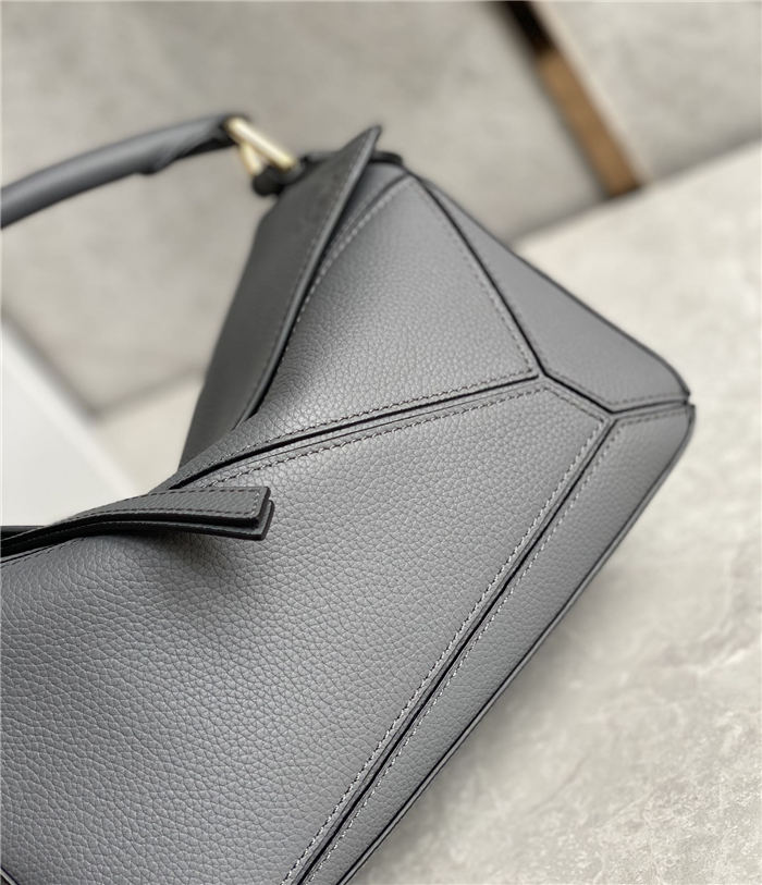 Small Puzzle bag in soft grained calfskin Anthracite High