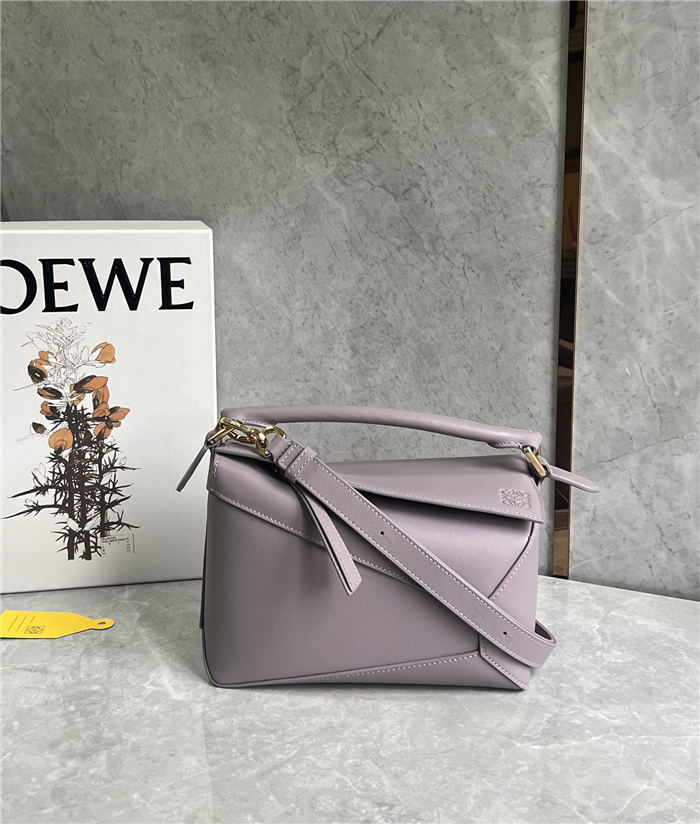 Small Puzzle bag in classic calfskin Pale Purple High