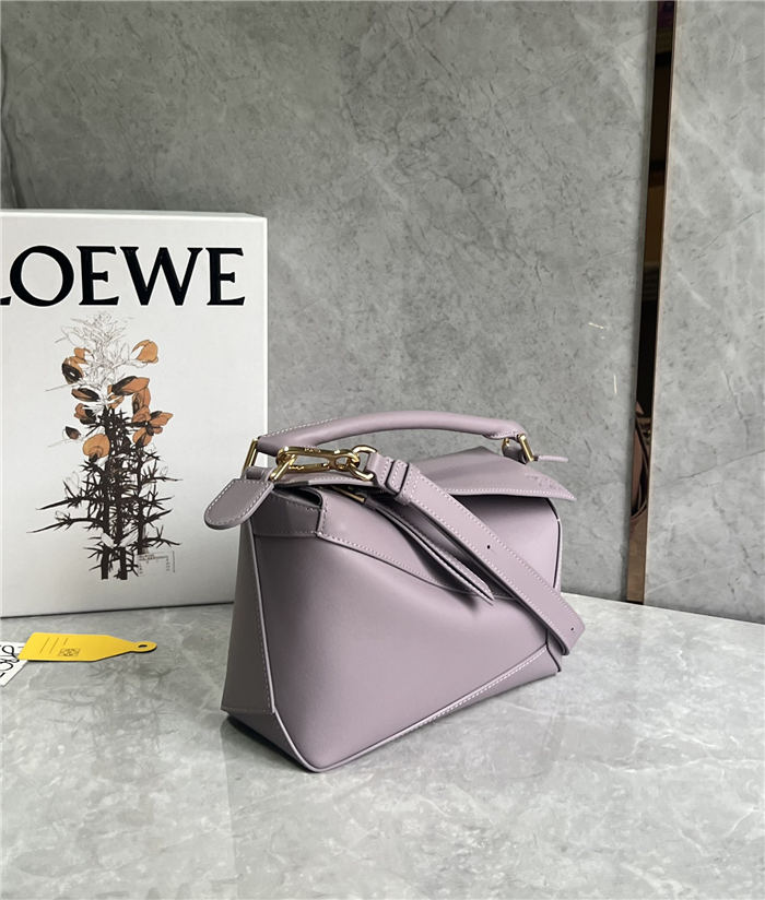 Small Puzzle bag in classic calfskin Pale Purple High