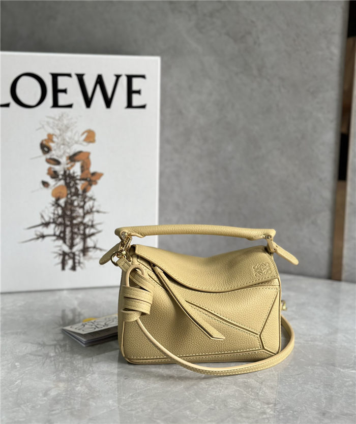 Mini Puzzle bag in soft grained calfskin Vanilla High