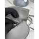 Mini Puzzle bag in soft grained calfskin Pearl Grey High