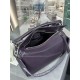 Small Puzzle bag in satin calfskin with jacquard strap Deep Aubergine High