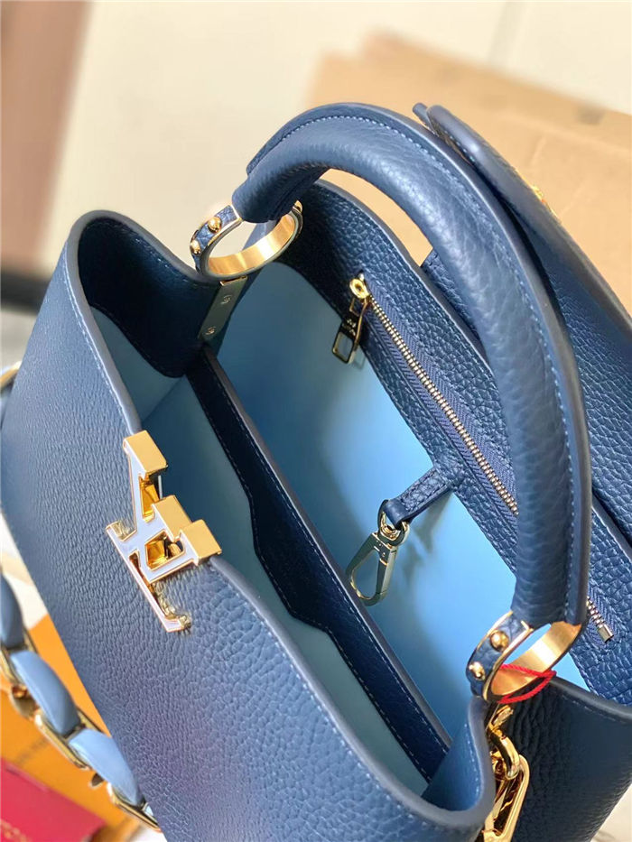 Louis Vuitton Capucines BB Bag Taurillon Leather M23280 Blue High