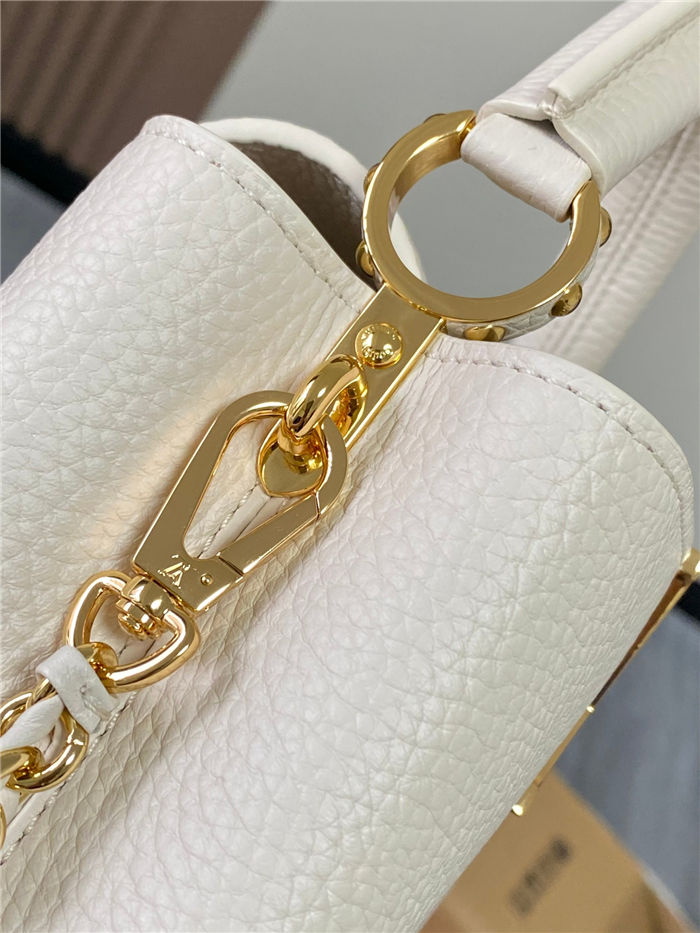 Louis Vuitton Capucines Mini Bag Taurillon Leather M23082 White High