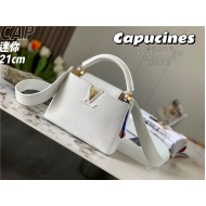 Louis Vuitton Capucines Mini Bag Taurillon Leather M55985 White High