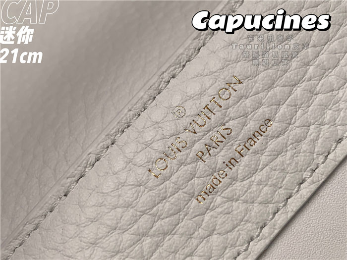 Louis Vuitton Capucines Mini Bag Taurillon Leather M55985 White High