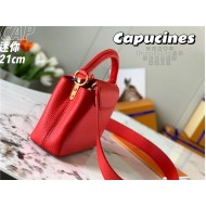 Louis Vuitton Capucines Mini Bag Taurillon Leather M55985 Red High