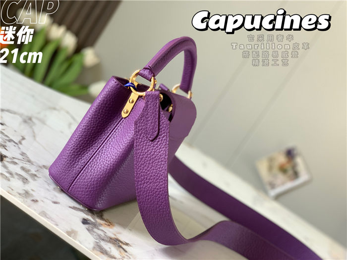 Louis Vuitton Capucines Mini Bag Taurillon Leather M55985 Purple High