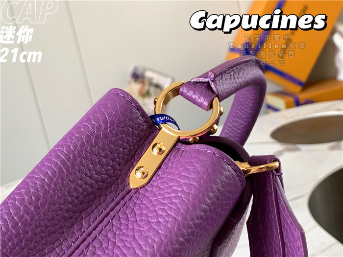 Louis Vuitton Capucines Mini Bag Taurillon Leather M55985 Purple High