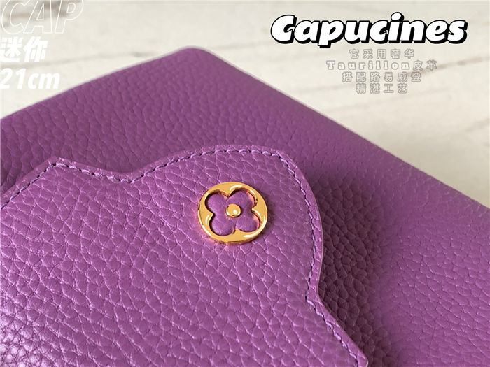 Louis Vuitton Capucines Mini Bag Taurillon Leather M55985 Purple High