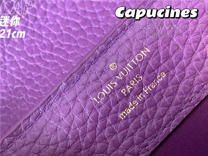 Louis Vuitton Capucines Mini Bag Taurillon Leather M55985 Purple High