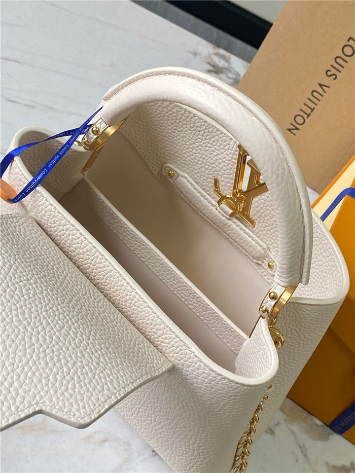 Louis Vuitton Capucines BB Bag Taurillon Leather M23083 White High