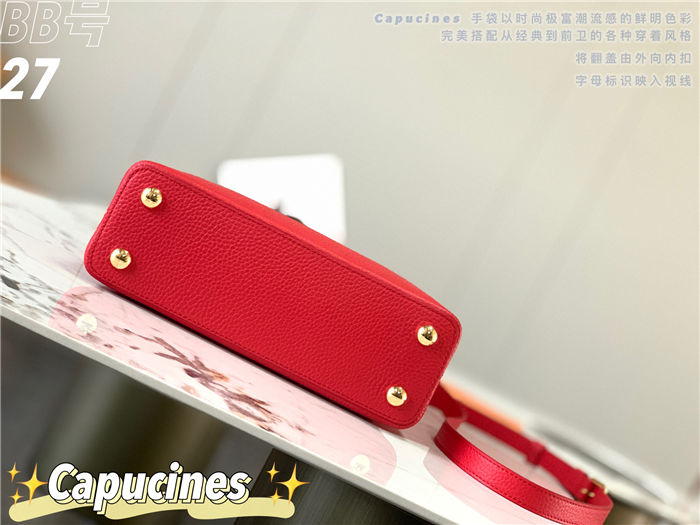 Louis Vuitton Capucines BB Bag Taurillon Leather M94517 Red High