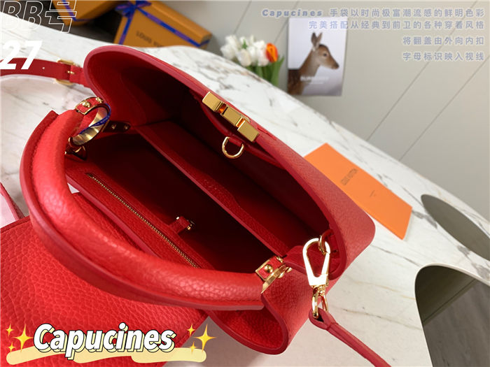 Louis Vuitton Capucines BB Bag Taurillon Leather M94517 Red High