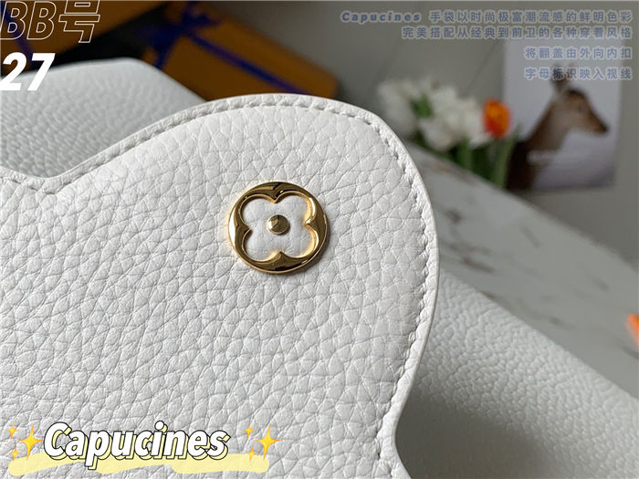 Louis Vuitton Capucines BB Bag Taurillon Leather M94517 White High