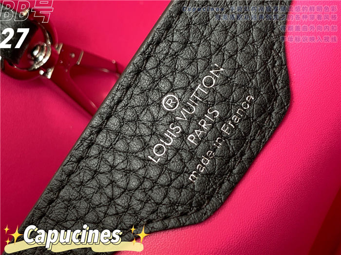 Louis Vuitton Capucines BB Bag Taurillon Leather M94517 Black-Silver High