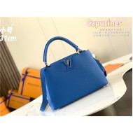 Louis Vuitton Capucines MM Bag Taurillon Leather M42259 Blue High