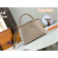 Louis Vuitton Capucines MM Bag Taurillon Leather M42259 Taupe High