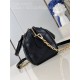 Louis Vuitton SPEEDY BANDOULIÈRE 20 Malletage Leather M24261 Black High