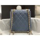 Chanel CHAIN BACKPACK Grained Calfskin & Gold-Tone Metal AS4490 Blue A