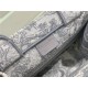 SMALL Dior BOOK TOTE Toile de Jouy Embroidery Grey High