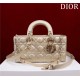 LADY D-JOY BAG MEDIUM Cannage Lambskin Gold High