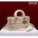 LADY D-JOY BAG MEDIUM Cannage Lambskin Gold High