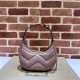 GG Marmont half-moon-shaped mini bag 770983 Nude-Pink High