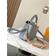 Louis Vuitton Capucines Mini Bag Taurillon Leather M23288 Grey Blue High