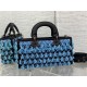 LADY D-JOY BAG MEDIUM Beaded Blue High