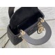 MINI LADY Dior BAG Cannage Cotton with Micropearl Embroidery Black High