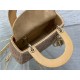 MINI LADY Dior BAG Cannage Cotton with Micropearl Embroidery Beige High