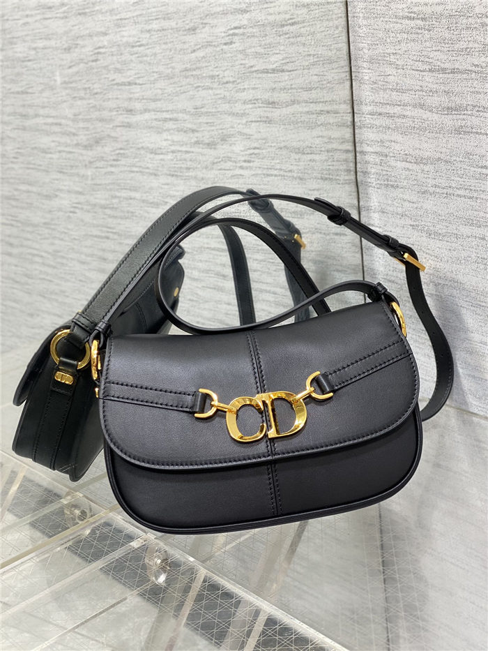 Dior Small CD Besace Bag Calfskin Black High