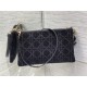 Dior DREAM POUCH Cannage Cotton with Micropearl Embroidery Black High