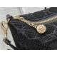 Dior DREAM POUCH Cannage Cotton with Micropearl Embroidery Black High