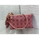 Dior DREAM POUCH Cannage Cotton with Micropearl Embroidery Pink High