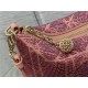 Dior DREAM POUCH Cannage Cotton with Micropearl Embroidery Pink High