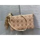 Dior DREAM POUCH Cannage Cotton with Micropearl Embroidery Beige High