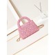 Chanel MINI SHOPPING BAG AS4416 Cotton Tweed & Gold-Tone Metal Pink High