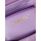 Chanel MINI SHOPPING BAG AS4416 Shiny Aged Calfskin & Gold-Tone Metal Purple High